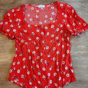 Elodie Short Sleeve Blouse - size small
